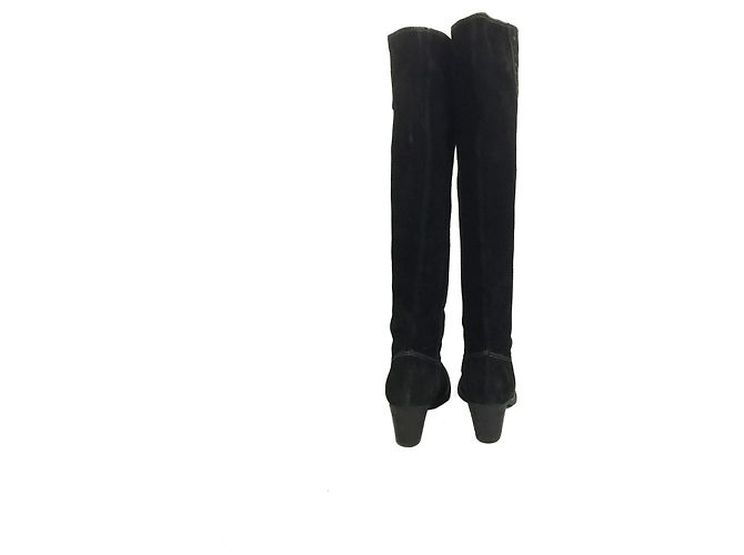 Geox Botas vaqueras de ante negras - vista 5