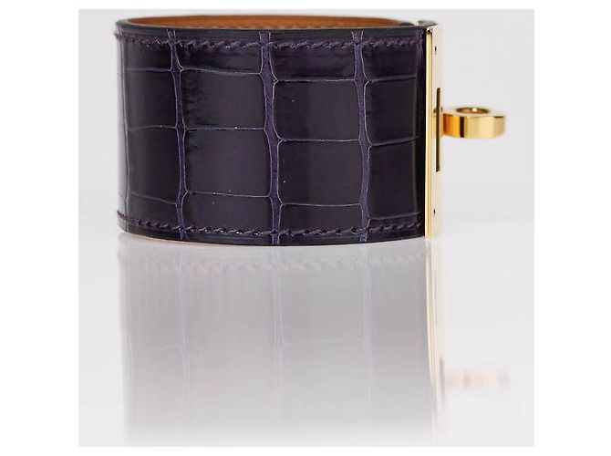 Hermès Pulsera Hermes Kelly Crocodile Dog Púrpura - vista 4