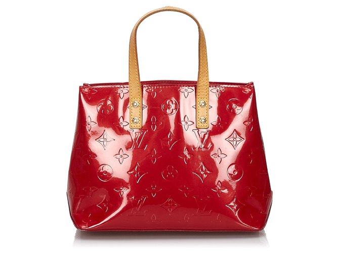 Louis Vuitton Red Vernis Reade PM Cuir Cuir vernis Rouge ref.149070