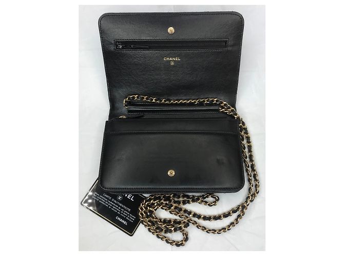 Wallet On Chain Chanel Limitato alla carta, Scatola, busta da viaggio Nero - vista 10