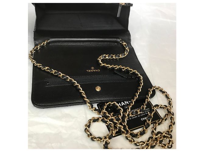 Wallet On Chain Chanel Limitato alla carta, Scatola, busta da viaggio Nero - vista 13