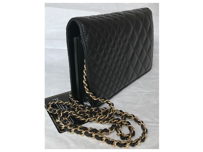 Wallet On Chain Chanel Limitato alla carta, Scatola, busta da viaggio Nero - vista 18