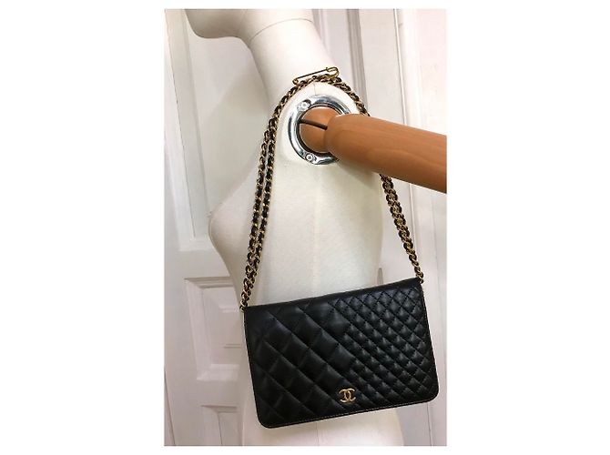 Wallet On Chain Chanel Limitato alla carta, Scatola, busta da viaggio Nero - vista 6