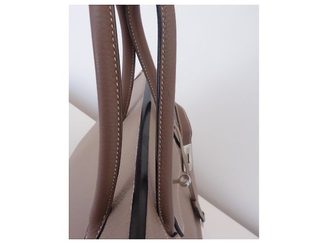Hermès Hermes Birkin Tasche 35 zweifarbig Grau Taupe - Ansicht 27