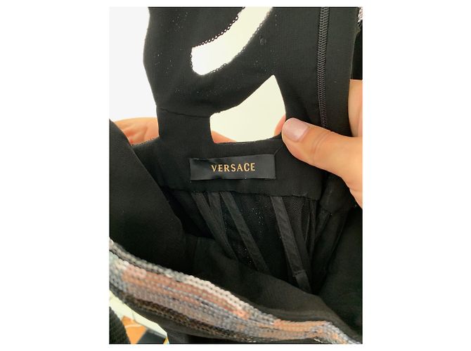 Versace Sublime robe longue de soirée Noir - vue 3