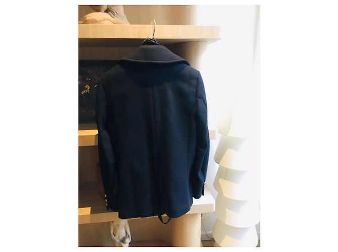 Balmain pour H&M Cappotto in lana nera Balmain per H & M - vista 2