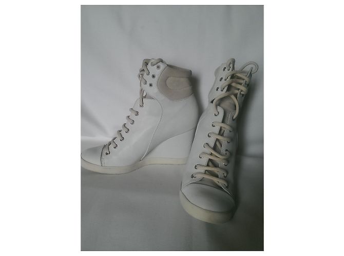 Stivaletti con zeppa See by Chloé Beige Camoscio Bianco sporco - vista 3