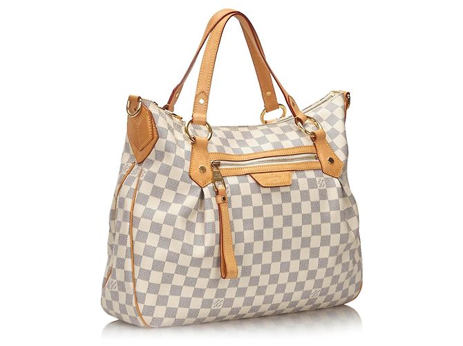 Louis Vuitton Damier bianco Azur Evora MM Blu - vista 2