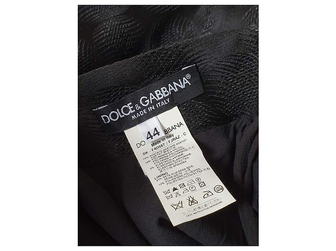 Falda negra Dolce & Gabbana Talla 44 Negro - vista 5
