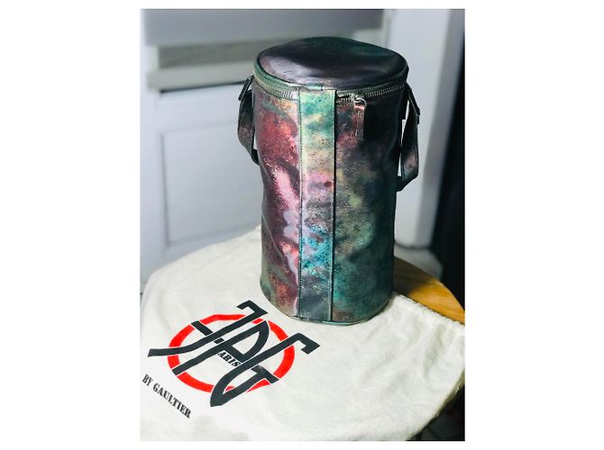 Jean Paul Gaultier Borsa a secchiello modello camaleonte Bordò Cachi - vista 4