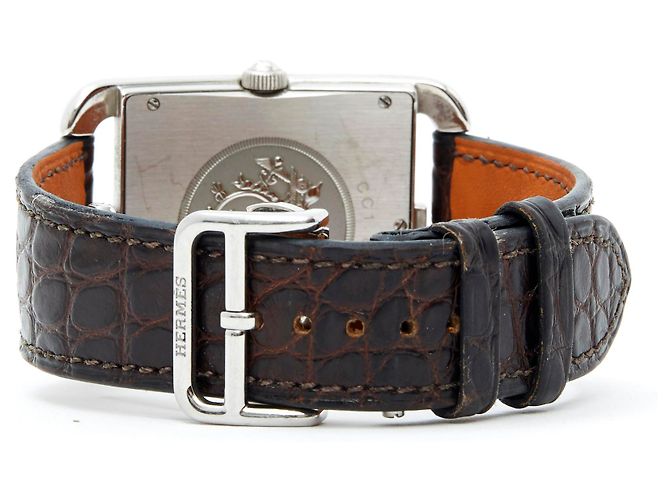 Hermès CAPE COD TGM CROCO Argenté - vue 3