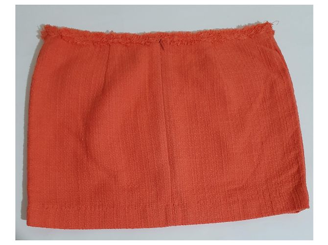 Hallhuber Minirock aus Baumwolle Orange - Ansicht 4
