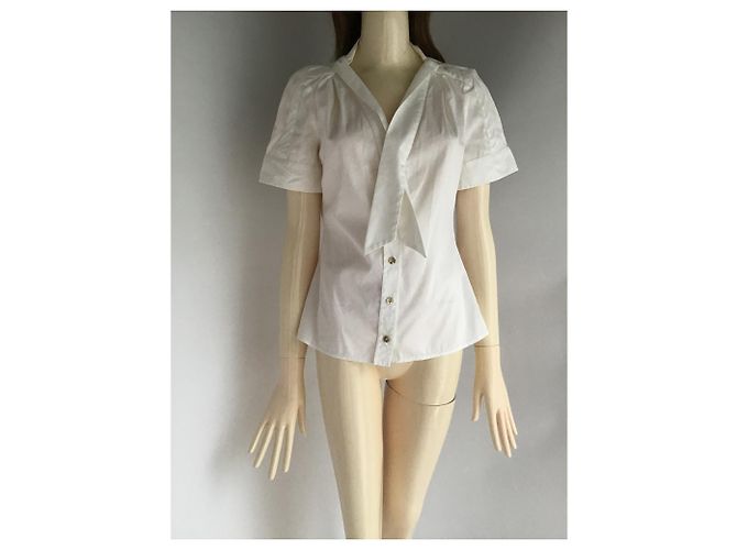 Blusa Camisa Con Botones Gucci Blanco - vista 3
