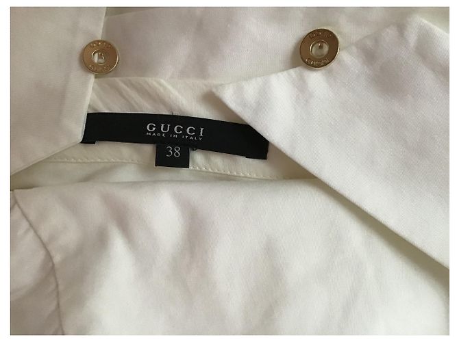 Blusa Camisa Con Botones Gucci Blanco - vista 4
