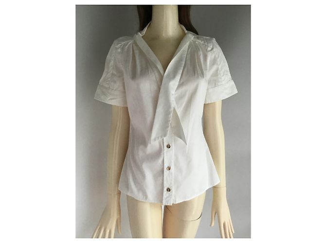 Blusa Camisa Con Botones Gucci Blanco - vista 5