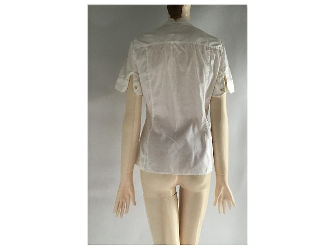 Blusa Camisa Con Botones Gucci Blanco - vista 6