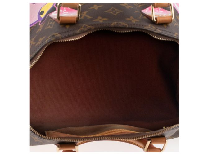 Louis Vuitton Speedy 35 Monogramma "Pink Panther" personalizzato da PatBo! Marrone - vista 7