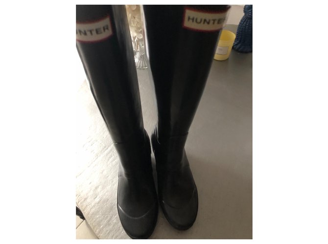 Hunter Wedge Boots Schwarz - Ansicht 8