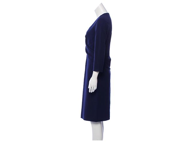 Diane Von Furstenberg Leora Midikleid Navy Blau Marineblau - Ansicht 2