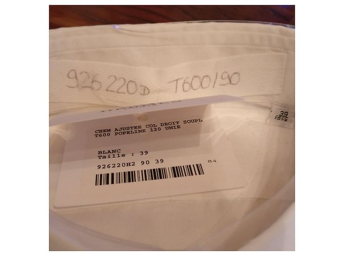 Hermès Chemise ajustée Popeline di zuppa col droit Bianco - vista 2
