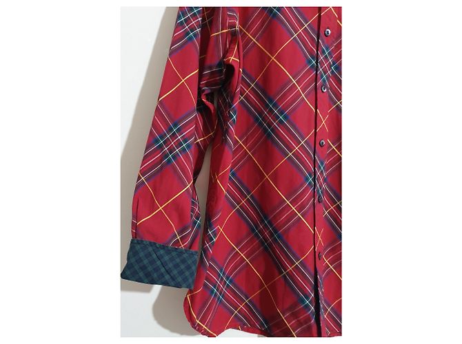 Camicia Tommy Hilfiger Red Label Tartan in cotone rossa Rosso Multicolore - vista 3