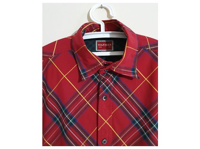 Camicia Tommy Hilfiger Red Label Tartan in cotone rossa Rosso Multicolore - vista 4