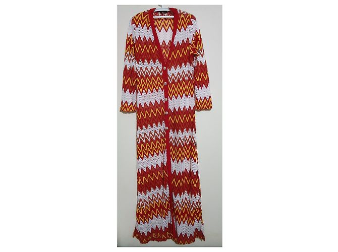 Vintage East Lange Strickjacke Mehrfarbig Mehrfarben - Ansicht 2