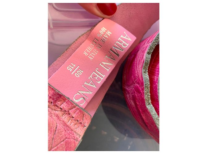 Armani Jeans Ledergürtel Rosa 100 cm Pink - Ansicht 3