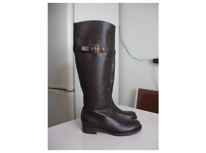 Botas de montar Louis Vuitton Marrón Cuero Castaño - vista 2