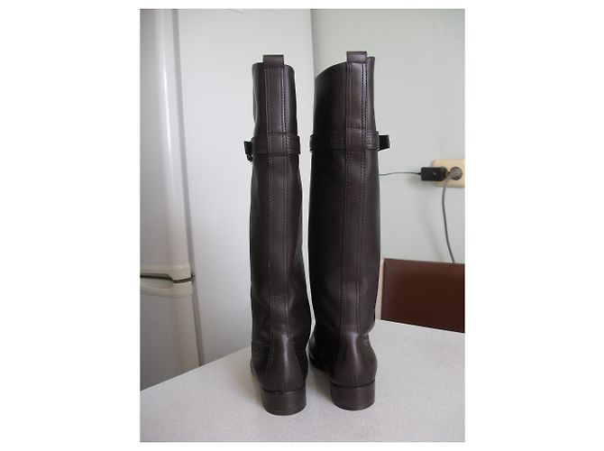 Botas de montar Louis Vuitton Marrón Cuero Castaño - vista 5