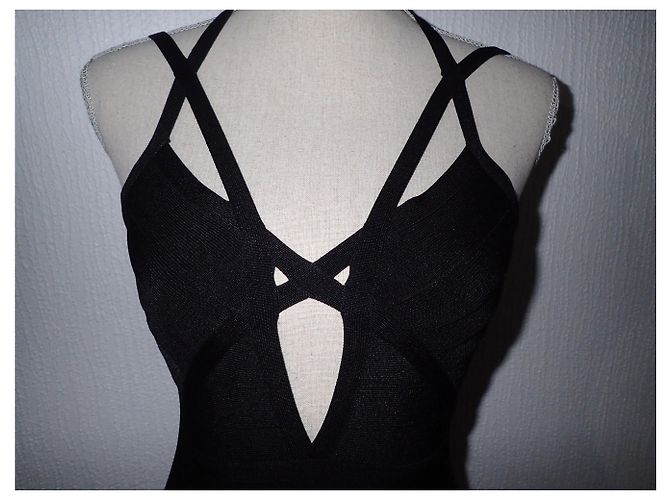 Herve Leger Bandage Badeanzug Schwarz - Ansicht 2
