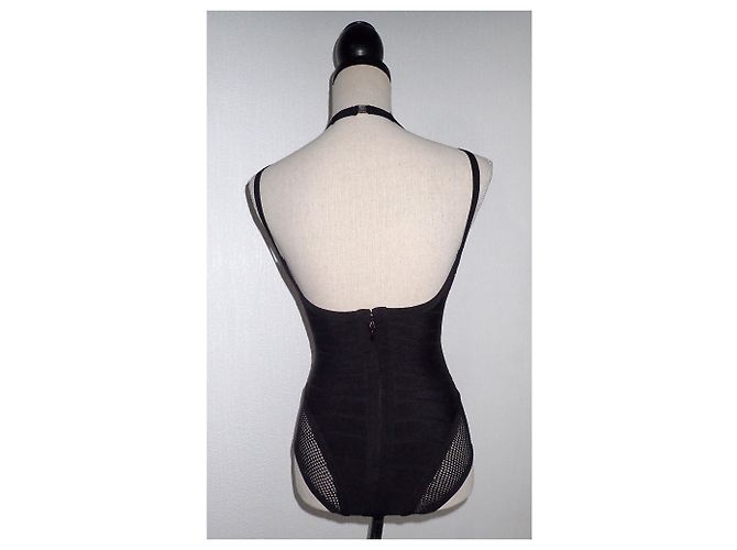 Herve Leger Bandage Badeanzug Schwarz - Ansicht 5