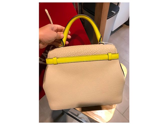 Borsa a mano Lancel Charlie in pelle beige - vista 3