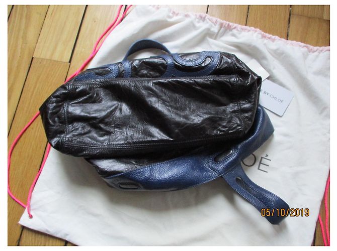 See by Chloé Siehe von Chlé, zweifarbige Ledertasche. Schwarz - Ansicht 4