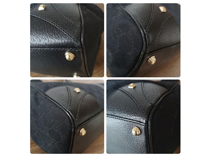 Borsa Gucci Bardot in tela nera Nero - vista 2