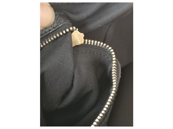 Borsa Gucci Bardot in tela nera Nero - vista 3