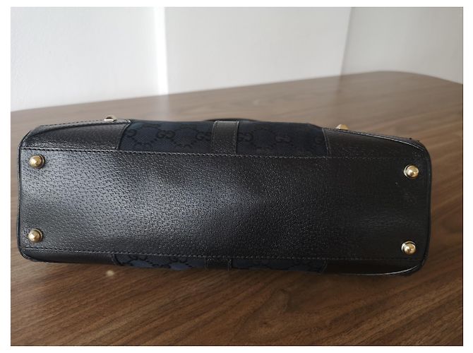 Borsa Gucci Bardot in tela nera Nero - vista 7