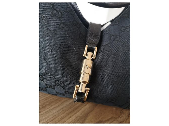 Borsa Gucci Bardot in tela nera Nero - vista 9