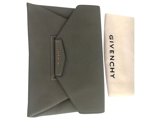 Givenchy Antigona Clutch Leder Grau Genarbt - Ansicht 2