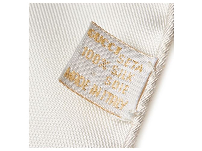 Gucci bufanda de seda floral blanca - vista 3