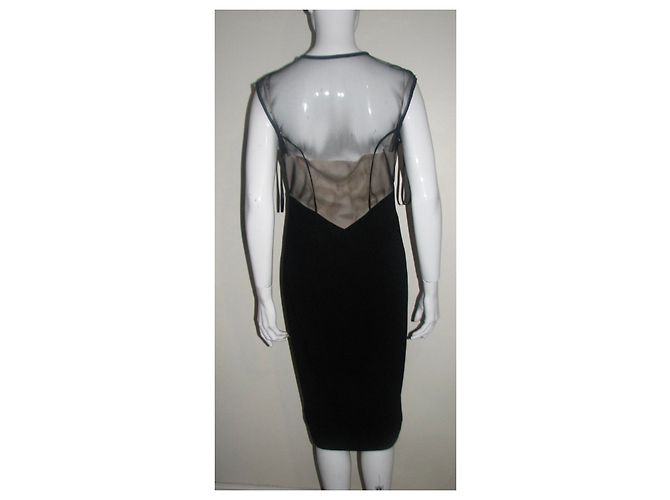 Diane Von Furstenberg Suri Bustierkleid Schwarz Creme Seide Wolle Roh - Ansicht 3