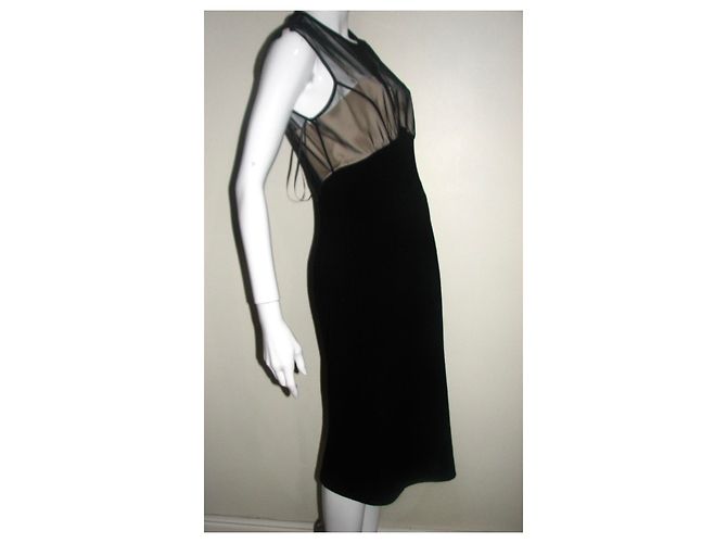 Diane Von Furstenberg Suri Bustierkleid Schwarz Creme Seide Wolle Roh - Ansicht 4