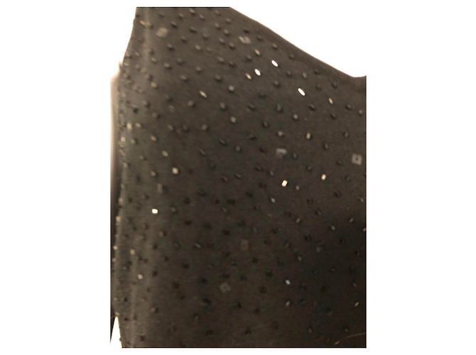 Autre Marque Top senza maniche Lucia in seta nero con glitter - vista 6