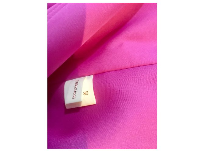 Vestido Marchesa de gasa de seda con adornos Rosa - vista 10
