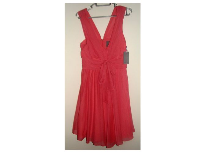 Vera Wang Chiffon Kleid Koralle - Ansicht 5