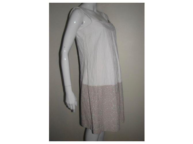 Vestido Pini Milly Blanco Beige Algodón - vista 2
