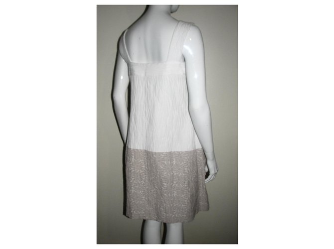 Vestido Pini Milly Blanco Beige Algodón - vista 3
