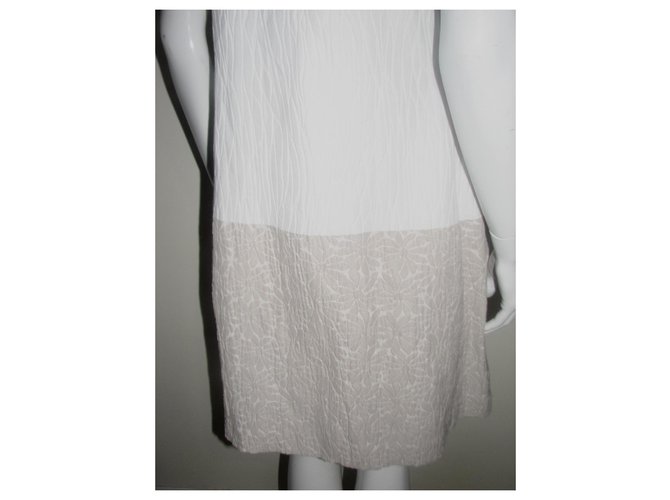 Vestido Pini Milly Blanco Beige Algodón - vista 4
