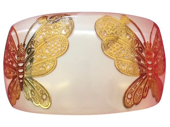 Autre Marque Bracciale Rigido in Plexiglass Bianco - vista 2