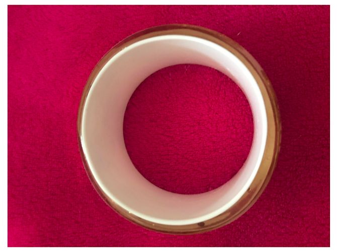Autre Marque Bracciale Rigido in Plexiglass Bianco - vista 7